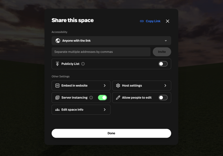 スペースをシェア